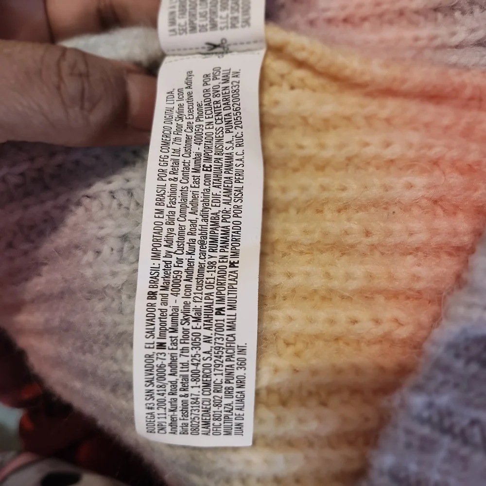 Forever 21 Pastel Rainbow Hello Kitty Crewneck Sweater. 23 Pit To Pit. - Picture 6 of 14